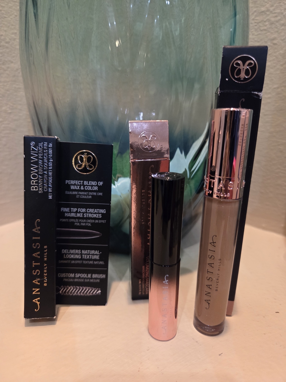 Authentic Anastasia Beverly Hills makeup bundle featuring three brand-new items: